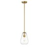 Z-Lite Ayra 1 Light Pendant, Olde Brass & Clear 488P8-OBR